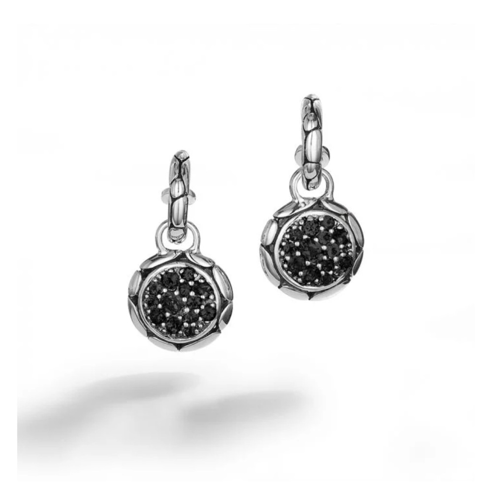 John Hardy Kali Lavafire black sapphire earrings